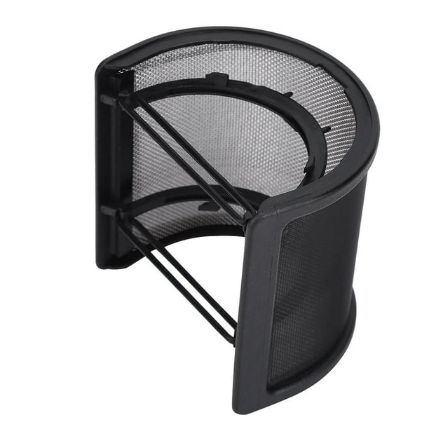 FAGINEY Windshield,Microphone Pop Filter U Shape Windshield Mask Metal Mesh Mic Windscreen for Studio ,Microphone Windscreen - Walmart.com