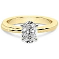 thumbnail image 3 of 3 Carat IGI Certified Oval Shape Lab Grown Diamond Engagement Ring | 14K Yellow Gold | Juniper Crossover Solitaire Diamond Ring | FG-VS1-VS2 Quality Friendly Diamonds, 3 of 5