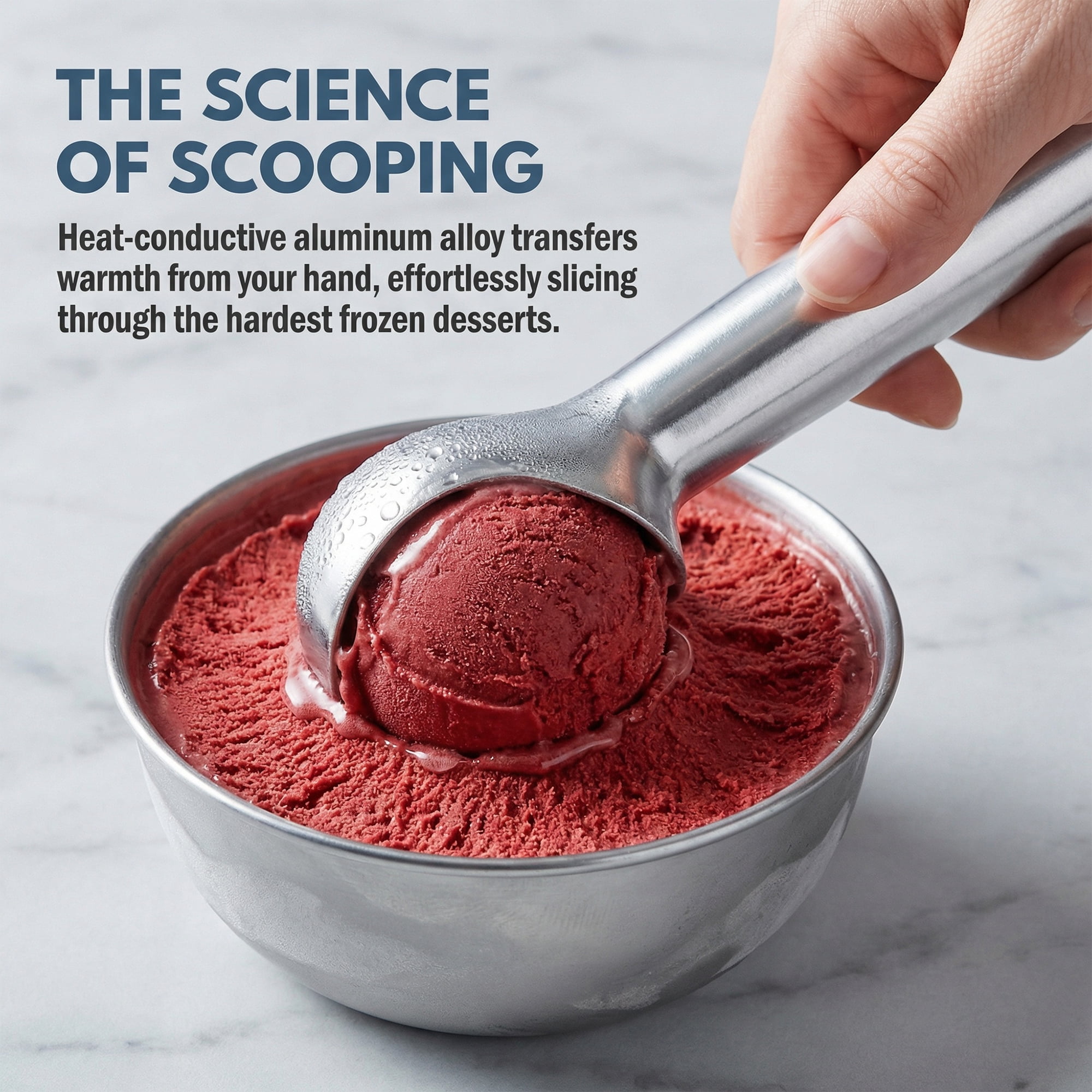 Unique Bargains Stainless Steel Ice Cream Scoop with Handle Highlight 1