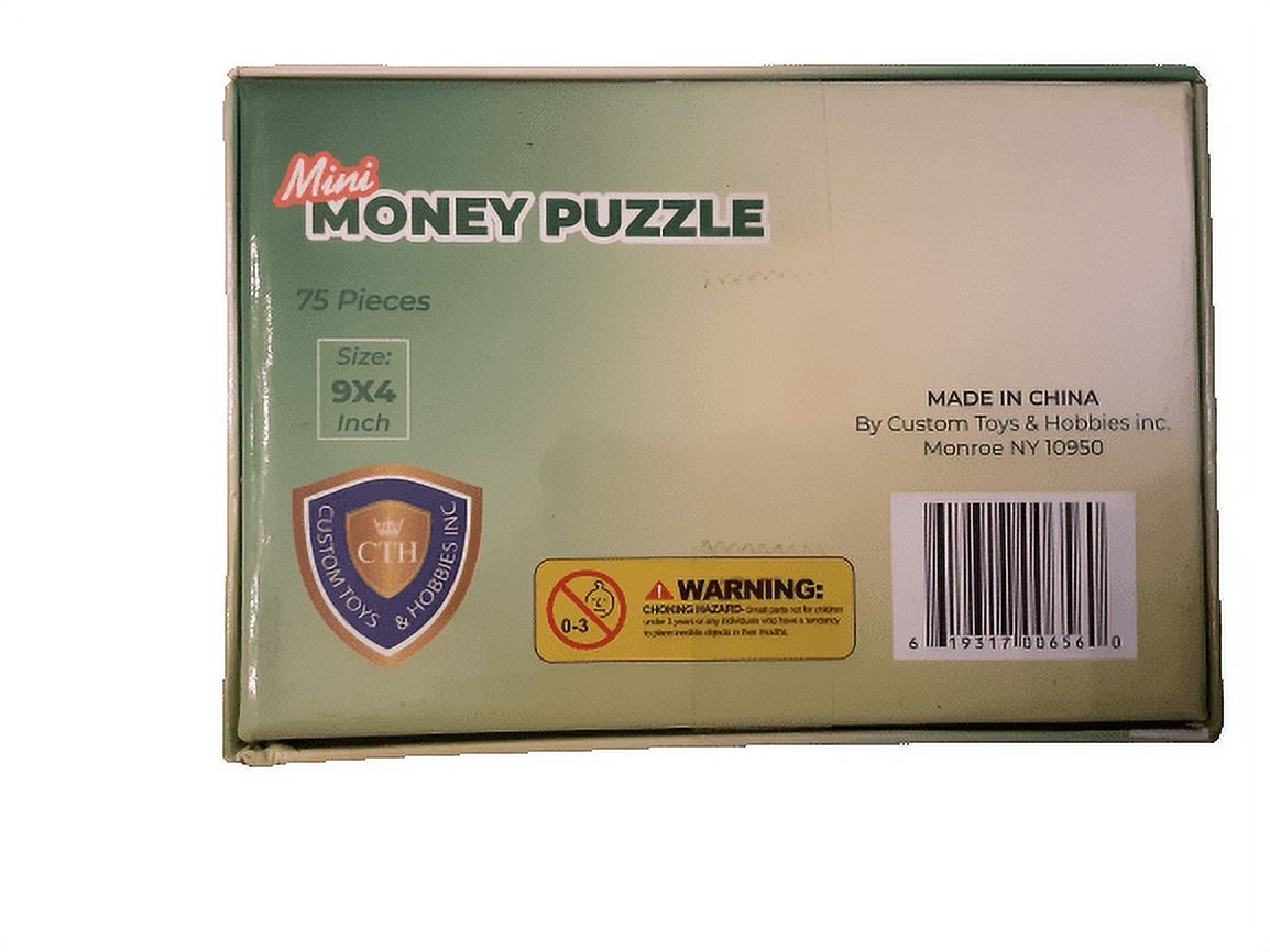 Money Jigsaw Puzzle – US One Thousand Dollar Bill Copy Money Mini Jigsaw Puzzle for Adults & Kids – Fake Play Money Currency $1,000 Bill Educational Children’s Puzzle, 9”x4” by Custom Toys & Hobbies I - image 2 of 4
