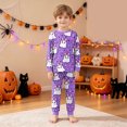 thumbnail image 2 of CAICJ98 Halloween Pajamas for Boys Pumpkin Ghost Toddler Girl Pajamas 2 Piece Pjs Set Kids Soft Cotton Long Sleeve Sleepwear (6-7 Years,Purple), 2 of 9