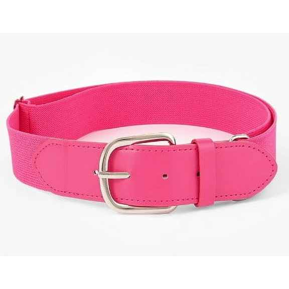Troglfold Youth Baseball Belt Adjustable Elastic Softball Belt Toddler Pu Waist Belt For Boys Girls Adults Players Sports Teams Pink
