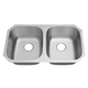 thumbnail image 1 of Tarja Doble para Submontar YMA Home Acero Inoxidable 304 Calibre 18 Color Plata satinado, 1 of 7