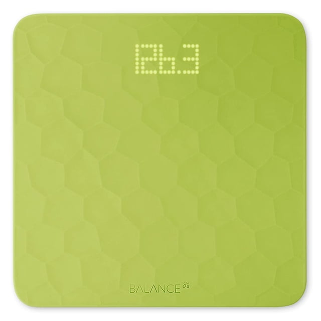 Báscula de baño digital de alta precisión Greater Goods para peso corporal, con cubierta de silicona texturizada antideslizante, capacidad de 400 lb, color verde