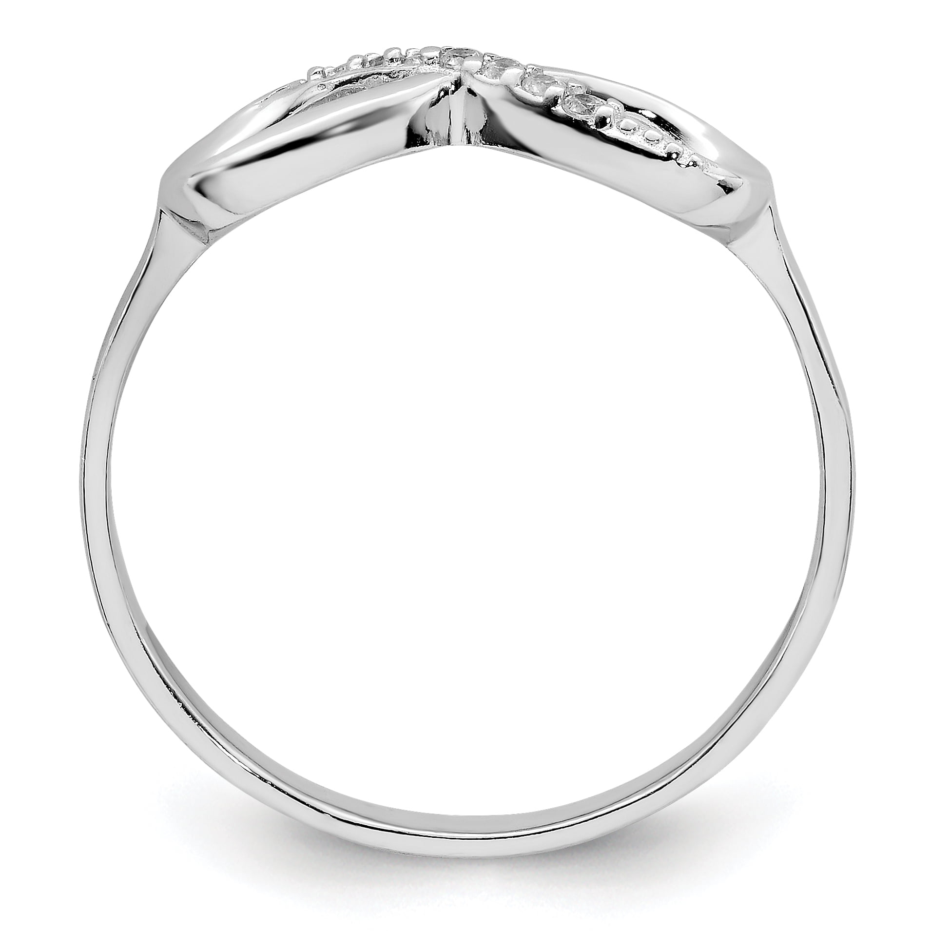 Ice Carats Designer Jewelry Gift Canada 925 Sterling Silver Cubic Zirconia Cz Infinity Ring Silver