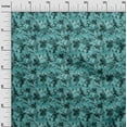 thumbnail image 3 of oneOone Rayon Turquoise Blue Fabric Abstract Floral Sewing Craft Projects Fabric Prints By Yard 56 Inch Wide, 3 of 5