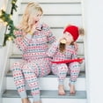 thumbnail image 4 of Family Christmas Pjs Matching Sets Printed Tops + Pants Sleepwear Set for The Baby, Kids, Teens, and Adults, 4 of 7