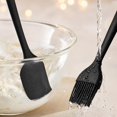 thumbnail image 3 of YiFudd 6 Pack Silicone Spatula Set, Non-Stick Baking Scrapers & Silicone Kitchen Utensils for Cooking Mixing, Black, 3 of 5