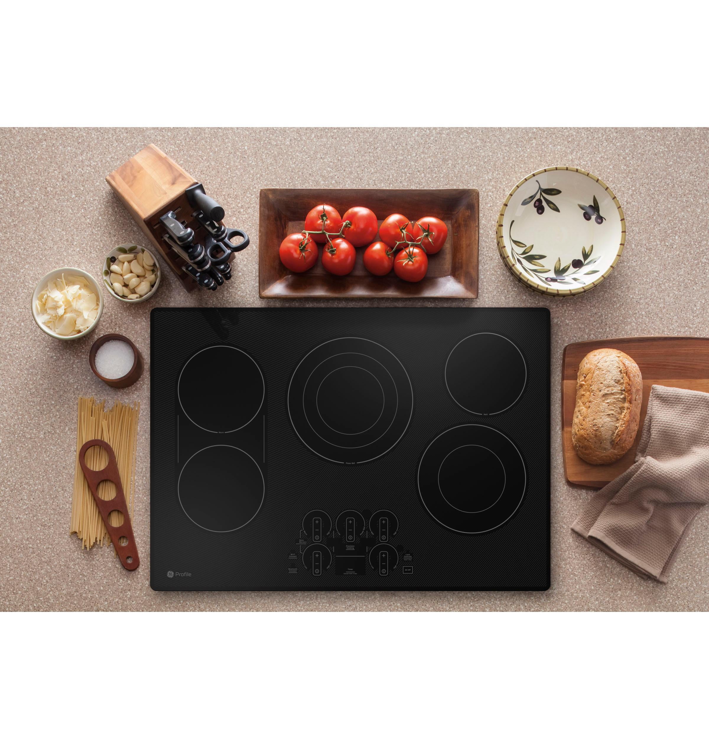 Ge Profile Pep9030 30" Wide 5 Burner Electric Cooktop - Black