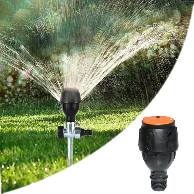 Buse de Tuyau d'Eau Rotative à 360° Tête de Remplacement Automatique pour Jardins et Extérieurs Motif de Pulvérisation Réglable Pulvérisation d'Eau Efficace à 650L/H