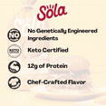 Sola Low Carb, No Added Sugar Hamburger Buns, 9 oz, 4 Count