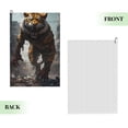 thumbnail image 2 of Naloa Ruins Tiger Warrior Golf Towel Golf Gift for Men and Women Golf Towel with Carabiner Clip to Quickly Remove Mud, Dirt and Sweat, 2 of 8