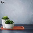 thumbnail image 4 of Almencla 5 Pieces Plant Saucers Rectangular Plant Trays for Windowsill Yard Courtyard Red, 4 of 6