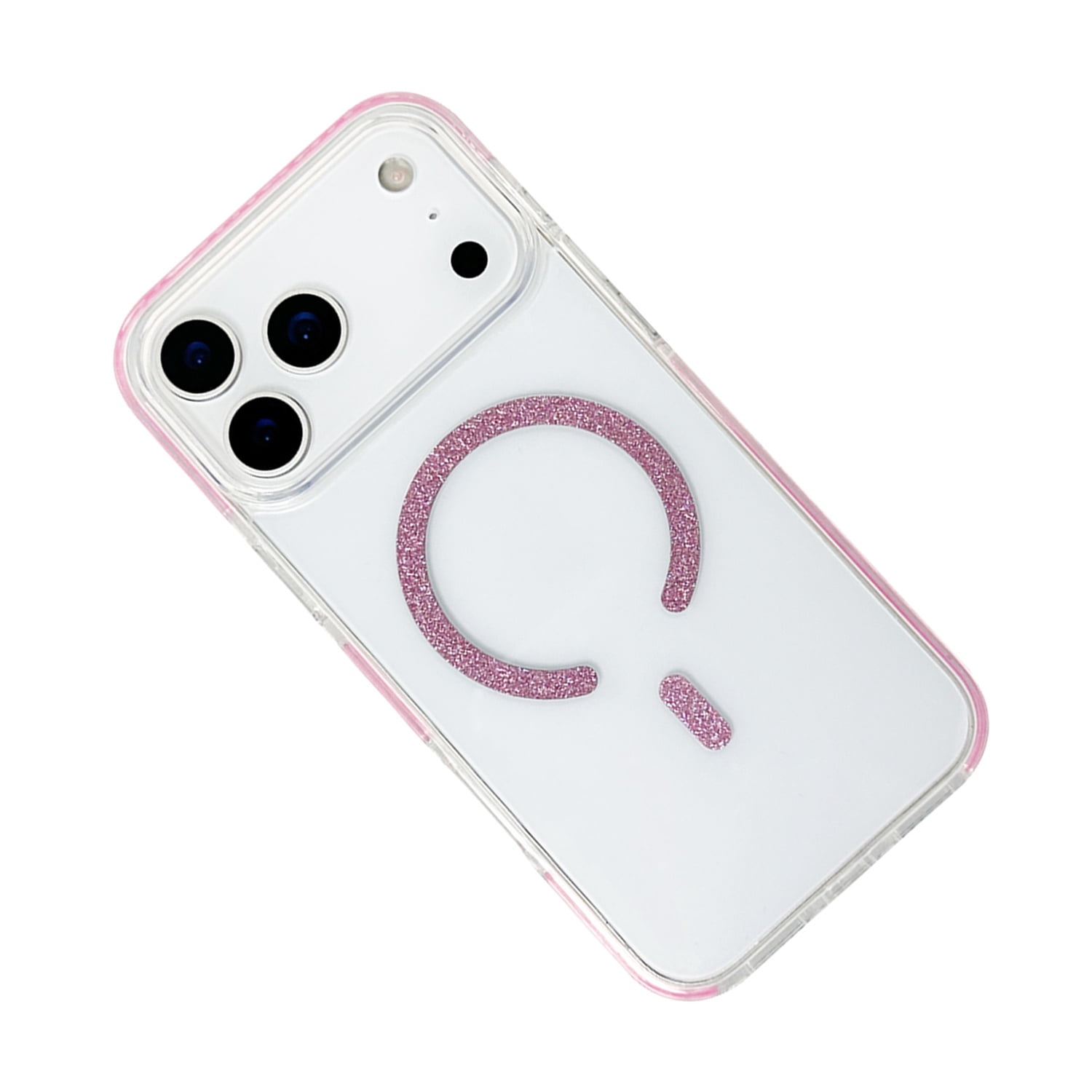 Transparent Gloss Finish Bumper Case with MagSafe for iPhone 17 Pro Max - Pink