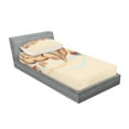 thumbnail image 2 of Ambesonne Ocean Fitted Sheet & Pillow Sham Set, Seashells Pastel Colored, Twinxl, Cream Red Teal, 2 of 2