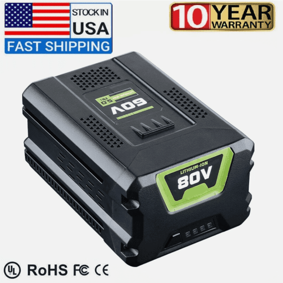 80V 5.0Ah Li-ion Replacement for Greenworks 80V Battery Compatible with GBA80200 GBA80250 Greenworks Cordless Power Tools