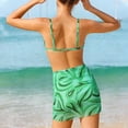 thumbnail image 6 of Avrnliq Girls 3 Piece Tropical Leaf Print Swimsuit Modest Skirted Bathing Suit Halter Top Quick Dry Swimwear Set for Tween Girls 8-15 Years Green,Size 14-15 T, 6 of 9