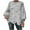 Gray_Christmas Gift for Womnen, variant on Fanxing Oversized Pullover Sweaters for Women Plus Size Hollow Out Crochet Batwing Sleeve Tops Elegant Loose Boat Neck Irregular Hem Jumper Coffee L