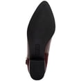 thumbnail image 4 of ALFANI Womens Burgundy Buckle Accent Oakleyy Pointed Toe Block Heel Slip On Leather Booties 10 M, 4 of 4
