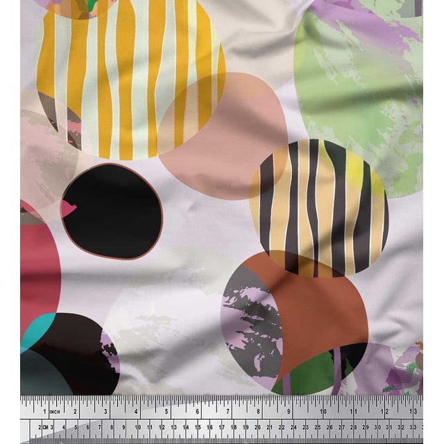 Soimoi Toile Texture & Coloré Points Tissus Imprimés par Yard 42 Pouces de Large