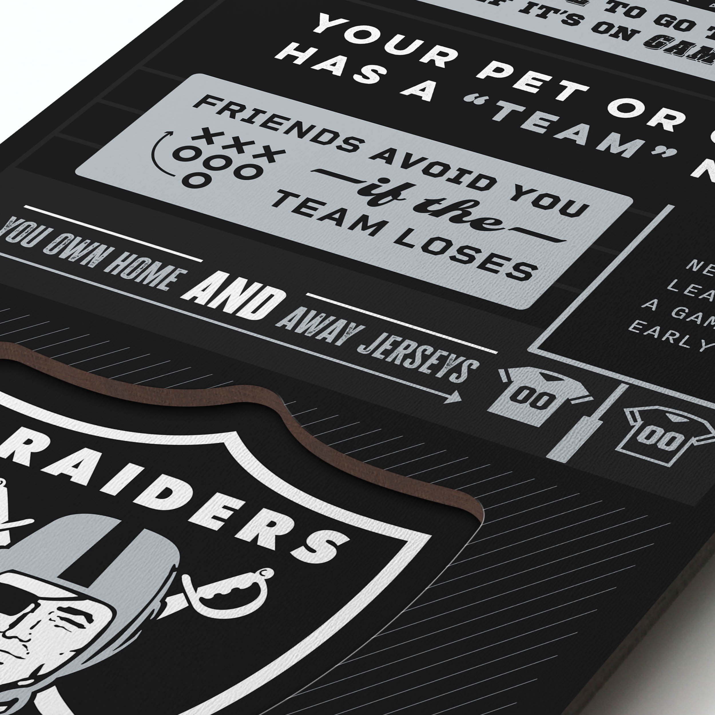 YouTheFan NFL Las Vegas Raiders 3D Top 10 Wall Art