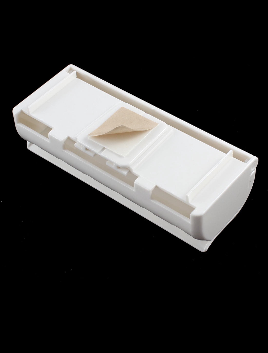 Unique Bargains Plastic 6 Capacity Wall Mount Toothbrush Holder Shelf White w Sticker