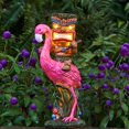 thumbnail image 2 of Estatua Solar Tiki Yiosax 35 cm Resina Exterior Flamenco, 2 of 9
