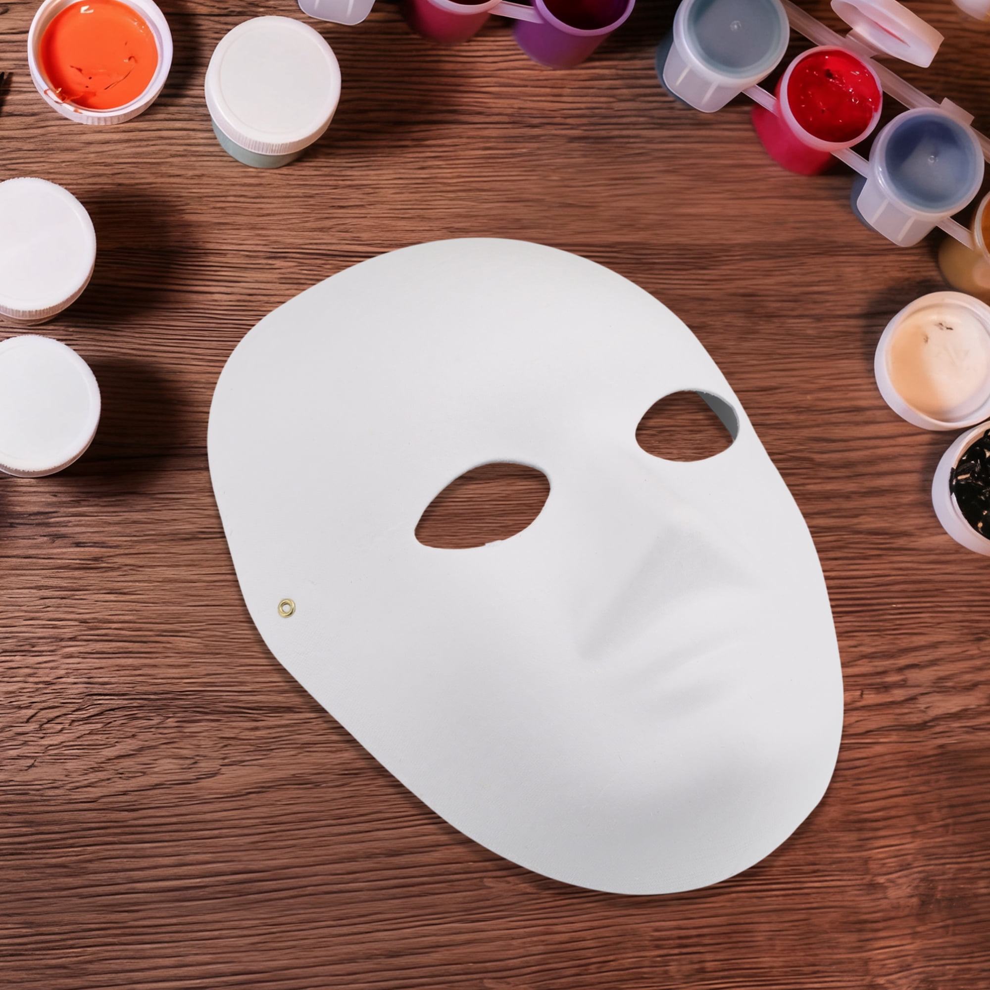 Unique Bargains 1 Pack Elegant Hand-Painted Party Mask White Pattern 2
