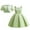 Green, variant on Odeerbi Kids Girls Princess Dresses Two-piece Set Party Gowns with Shrugs Cover Ups Sleeveless Evening Dress with Short Cardigan Pleated Dress Set Formal Dress Green