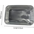 thumbnail image 2 of GUIGUI 8.5 x 6" Aluminum Foil Grill Pan, 50 Pack Disposable Aluminum Foil BBQ Grease Trays (Silver), 2 of 8