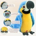 thumbnail image 3 of XUYAN Upgrade Newest Talking Parrot What You Say with Cute Voice Electronic Pet Talking Plush Toy Parrot for Child Kids Gift Toys for Christmas, Birthday, Holiday, Valentine's Day, 3 of 8
