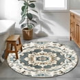 thumbnail image 5 of Farmhouse Boho Round Rug 3ft Washable Circle Entryway Rugs Non Slip Vintage Farmhouse Bohemia Pattern Art Area Rug Indoor Floor Carpet for Bedroom Kitchen Living Room Home Office Dining Room Nursery, 5 of 8