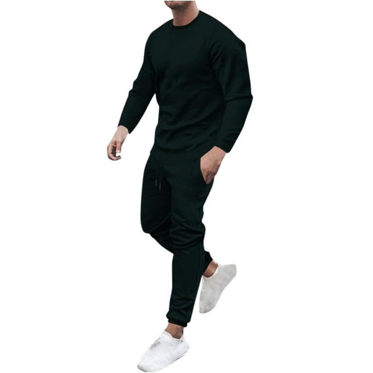 Men's Casual Tracksuit Set - Full Zip Jacket & Pants For Running, Jogging & Workout