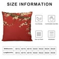 thumbnail image 5 of JEUXUS Decorative Throw Pillow Covers Cushion Case Watercolor Chinese White Black Blossom On Red Wooden Aged Japanese Old Thai Abstract Flower Wood Pillowcase for Couch Sofa Bed, 5 of 5