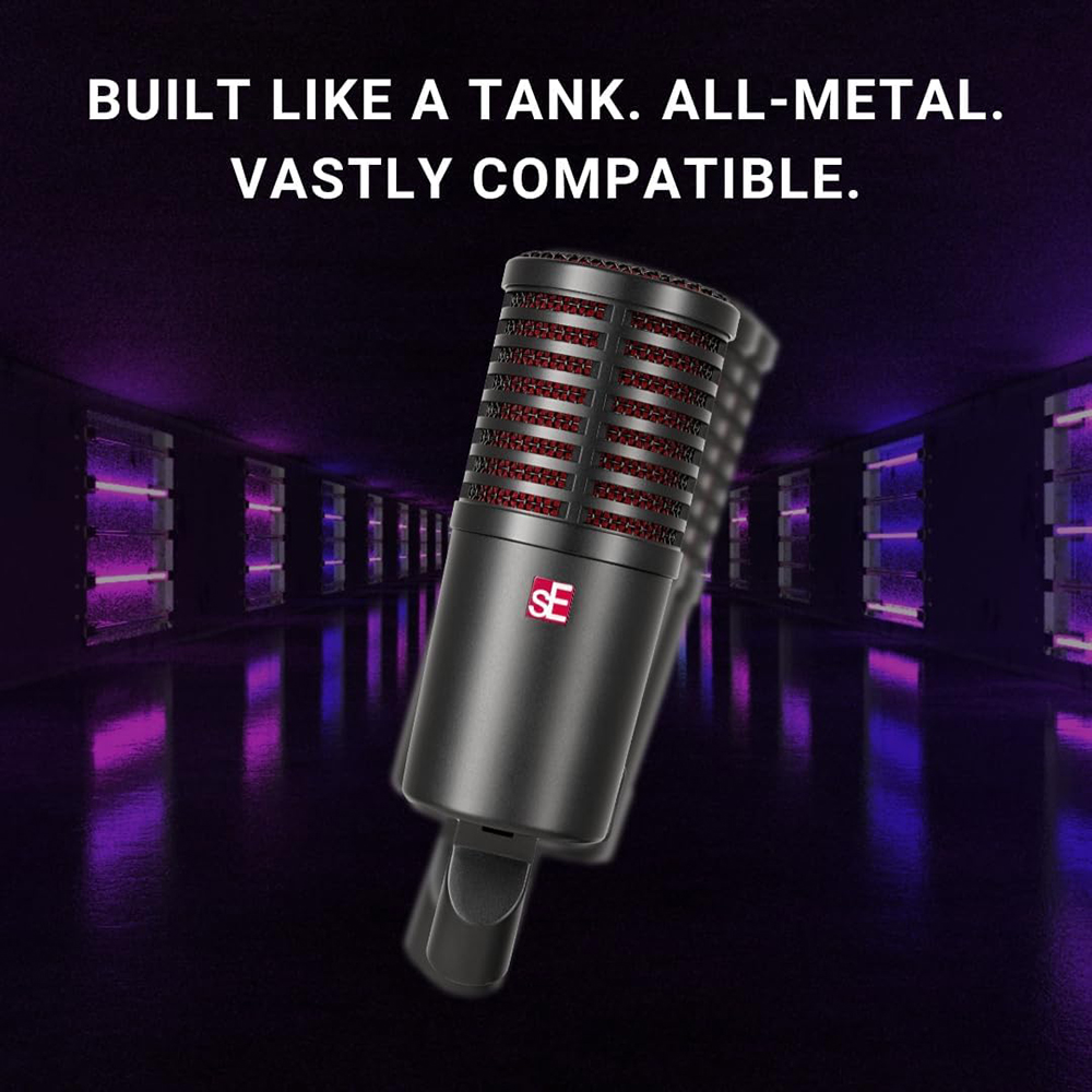 sE Electronics Dynacaster DCM8 Dynamic Broadcast Microphone with DYNAMITE Preamp