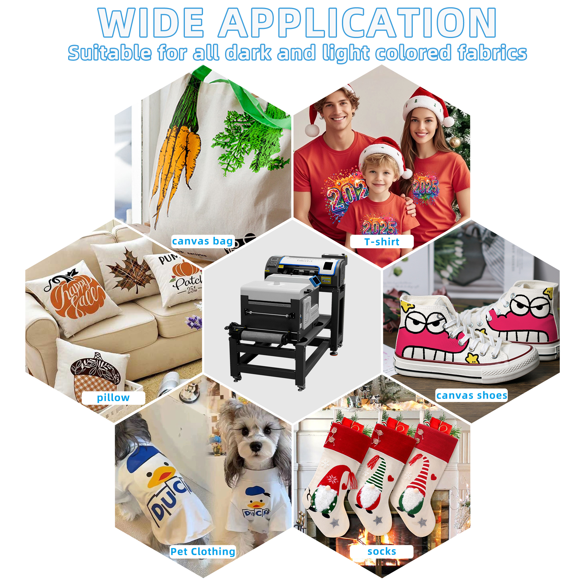 Lancelot M1630 Pro A3 DTF Printer: All-in-One with Auto Powder Shaker & Heating for T-Shirt Printing