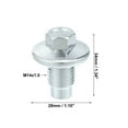 thumbnail image 5 of 2 Pcs M14x1.5 Steel Engine Oil Drain Plug Screw for Mercedes-Benz for Dodge Caravan for Jeep Silver Tone, 5 of 6