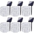 thumbnail image 1 of White 6-Pack 600 LED Solar String Lights Outdoor, Solar Powered Waterproof Solar Fairy Lights with 8 Modes, Copper Wire Solar Twinkle Lights for Tree Wedding Party Garden Patio Decorations(Cool White), 1 of 13