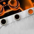 thumbnail image 4 of Manfei Neon Orange Gamepad Blackout Curtains Set of 2 (52x84 Each), Geometric Honeycomb Window Curtains, Teen Boy Girl Kid Curtains and Drapes, Curtains and Drapes Bedroom Decor, 4 of 6