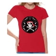 thumbnail image 1 of Awkward Styles Jolly Roger Tshirt for Women Pirate Skull Shirt Jolly Roger Skull T Shirt Dia de los Muertos Gifts for Her Day of the Dead Shirt Pirate Skull Flag Shirt Pirate Birthday Costume Shirt, 1 of 4