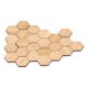 thumbnail image 2 of Suelo para casa de muñecas, 24 Uds., Hexagonal de bambú, decoración de suelo en miniatura realista simulada para casa de muñecas, 2 of 5