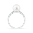 thumbnail image 2 of ANGARA Freshwater Cultured Pearl and Diamond Infinity Ring in 925 Sterling Silver for Women | June Birthstone, Birthday, Anniversary, Jewelry Gift for Women | Pearl Ring, 2 of 9