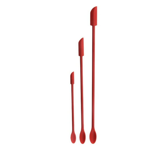 Vikakiooze under $10,Three-piece Double-head Spatula, Silicone Spatula, Mini Spatula, Baking Tools