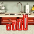 thumbnail image 3 of Home Basics 4 Piece Essence Collection Stainless Steel Canister Set, Red, 3 of 4
