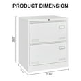 thumbnail image 6 of 3 Drawer File Cabinet with Lock Metal Vertical File Storage Cabinet Office Home Steel Vertical File Cabinet for A4 Legal/Letter Size Narrow File Cabinet Locked,Assembly Required, 6 of 6