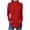 Red, variant on Women's Mock Neck Tunic Tops with Thumb Holes Long Sleeve Solid Color T-shirts Spring Fall Base Pullovers (XL, Navy)