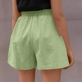 thumbnail image 5 of Girls' Pull-On Short New Girls Summer Shorts Casual Kids Wide Leg Comfy Boho High Waisted Pull on Drawstring Shorts with Pockets Green 5 Years, 5 of 8