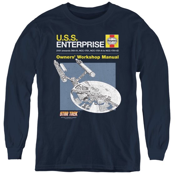 Star Trek - Enterprise Manual - Youth Long Sleeve Shirt - Medium