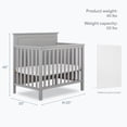 thumbnail image 4 of Dream On Me Ava 4-in-1 Convertible Mini Crib, Pebble Grey, 4 of 10