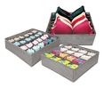 thumbnail image 1 of 3 Organizador De Ropa Interior Plegable Para Cajones Cajas Xtellar Gris, 1 of 3